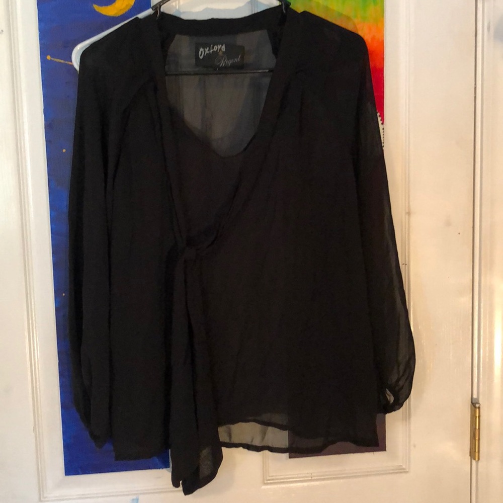 black sheer top